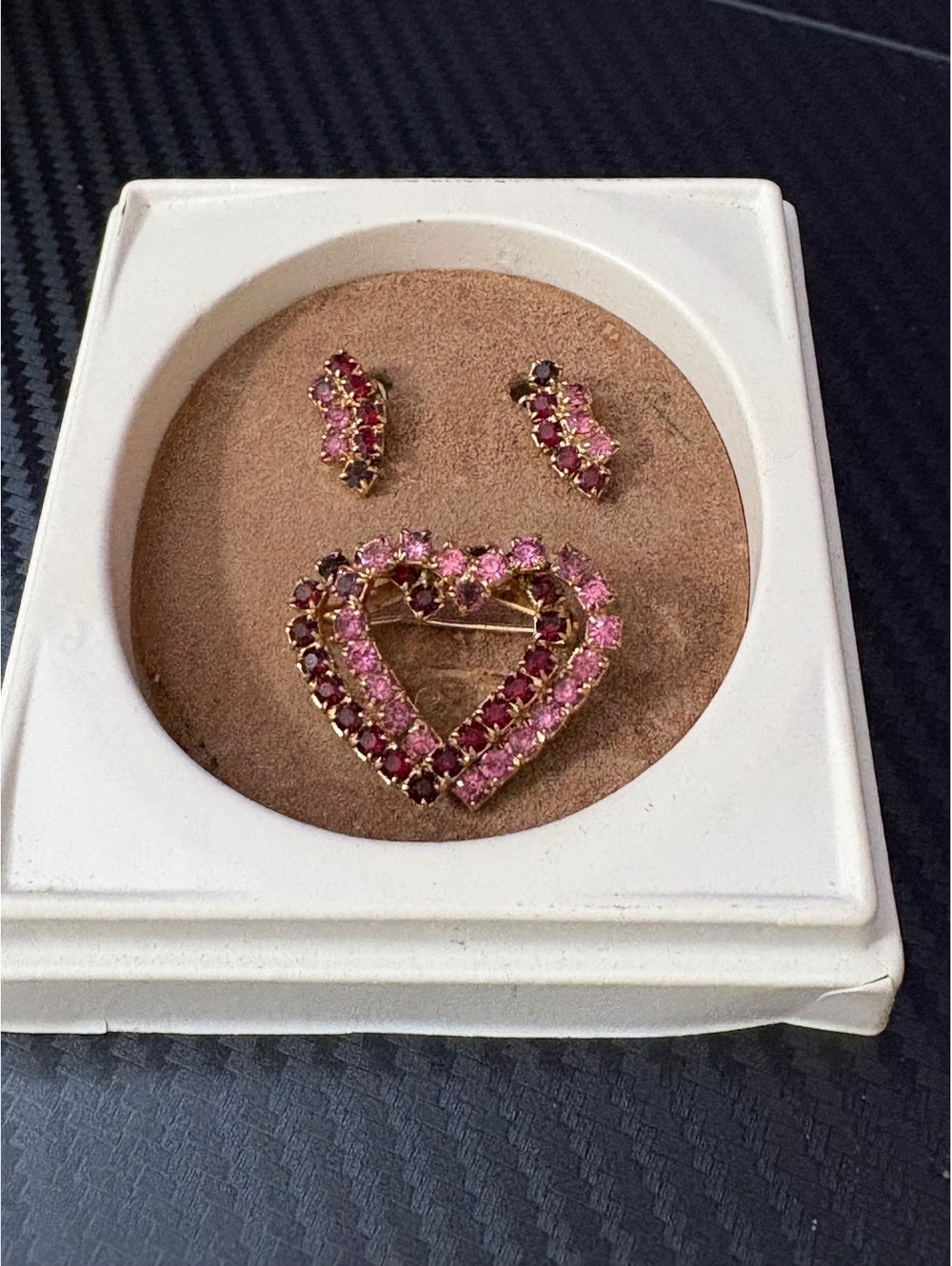 Mid Century Costume Rhinestone Jewelry Set